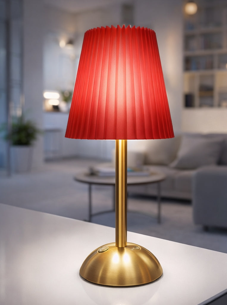Luxe Red Shade 3-in-1 Light Lamp