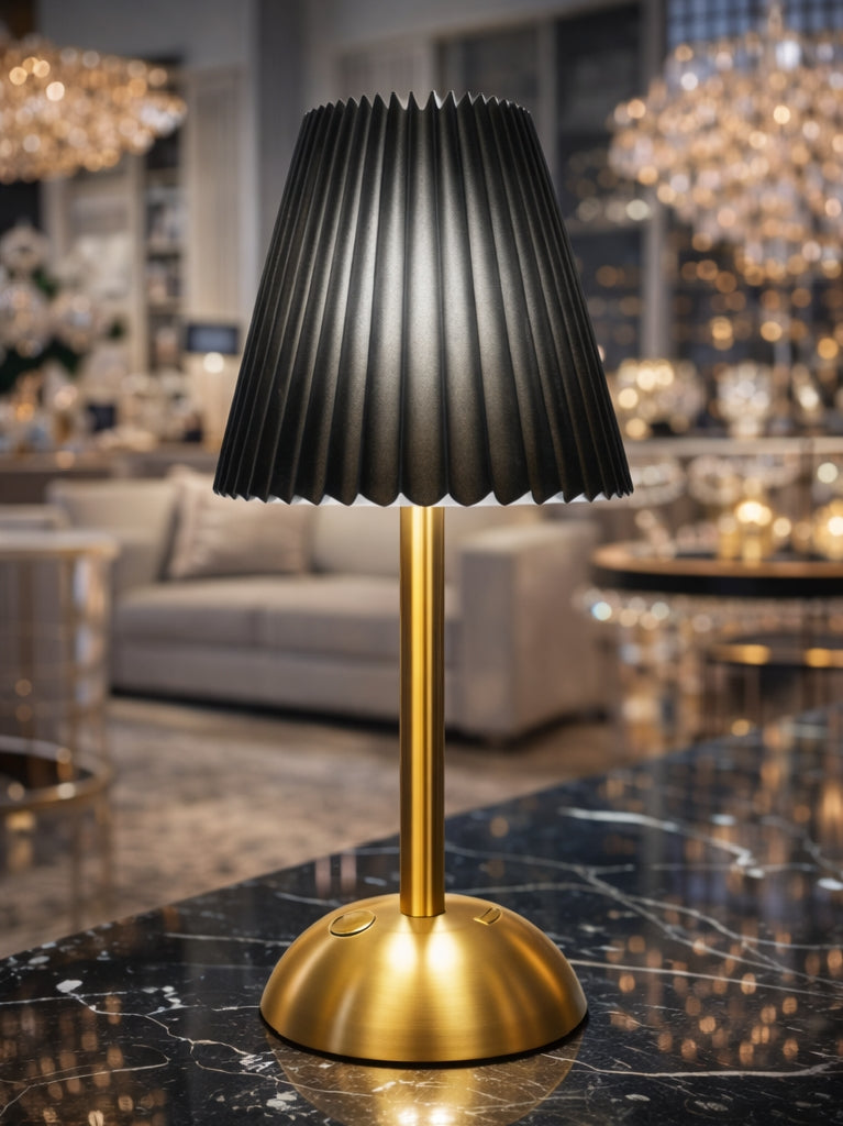 Luxe Black Shade 3-in-1 Light Lamp