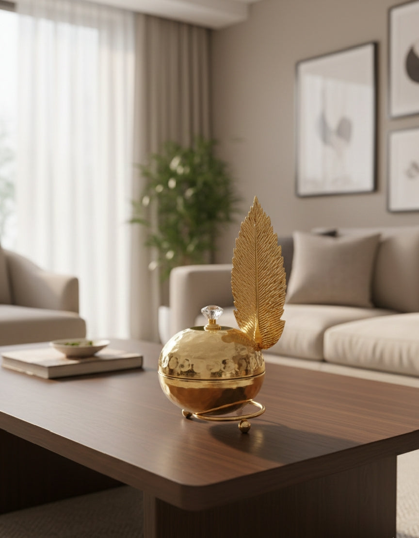 Golden Leaf Treasure Box
