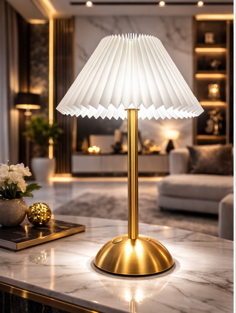 Luxe White Shade 3-in-1 Light Lamp