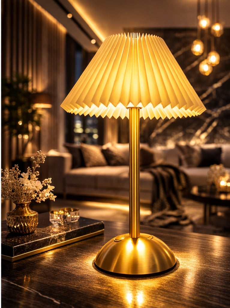 Luxe White Shade 3-in-1 Light Lamp