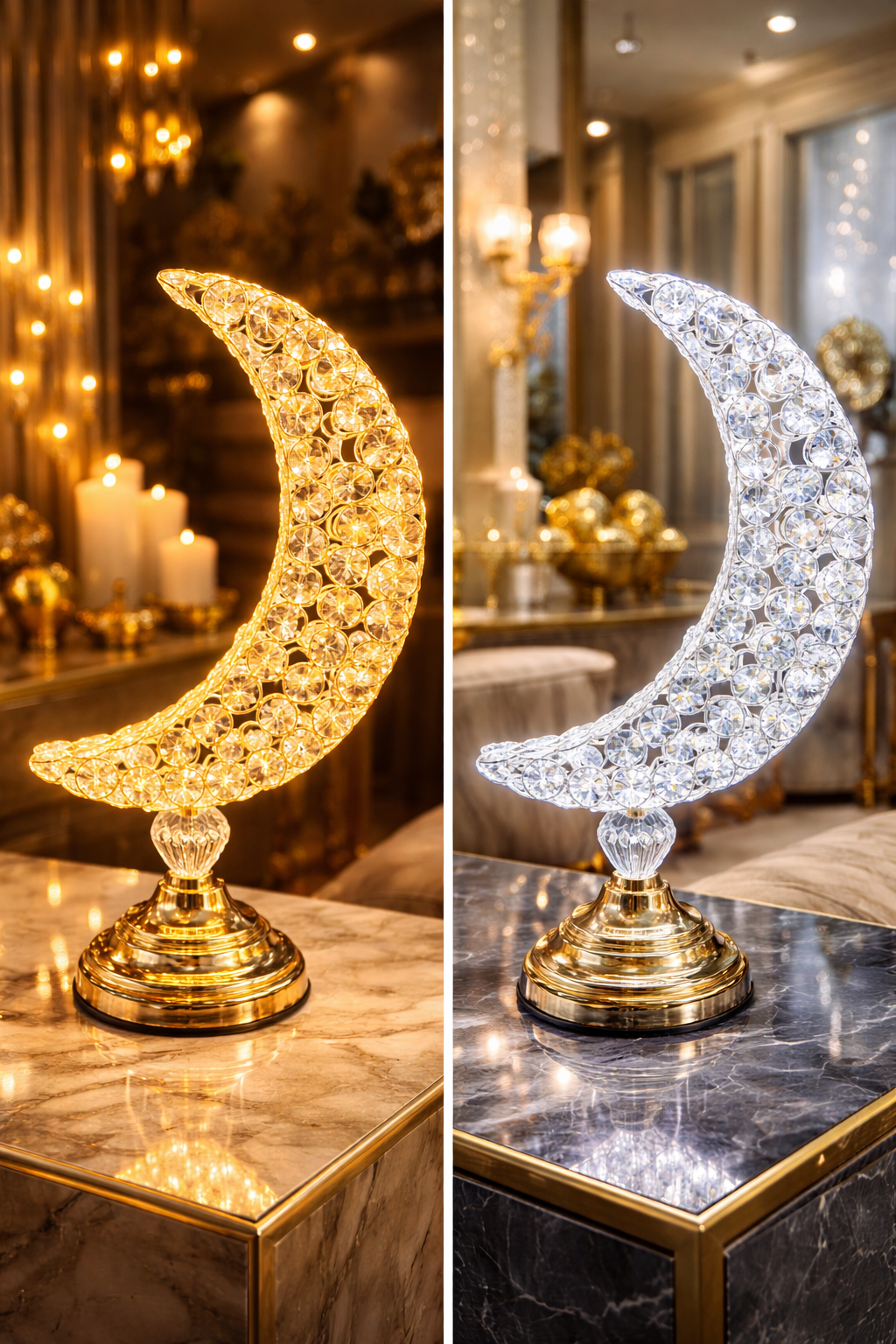 Royal Moon Crystal Lamp 3 in 1 light